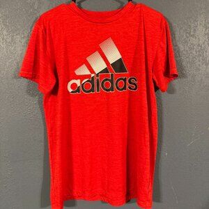 Red Adidas Short Sleeve Tee - Shirt Boys Size 18/20